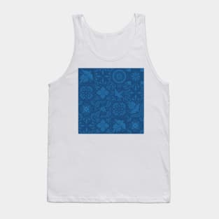 Modern Blue Talavera Tile Pattern by Akbaly Tank Top